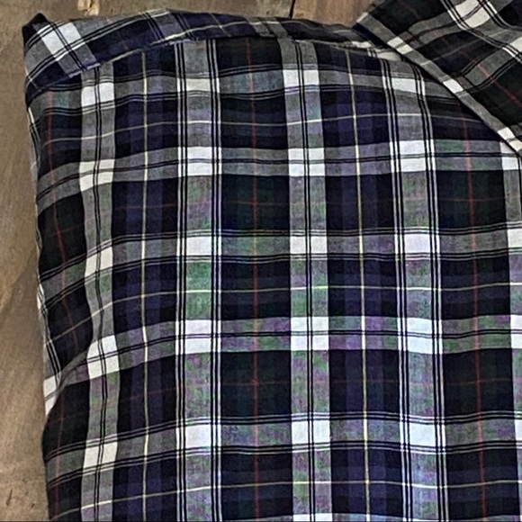 Ralph Lauren Blue & Black Plaid Button Down Shirt - Picture 4 of 13